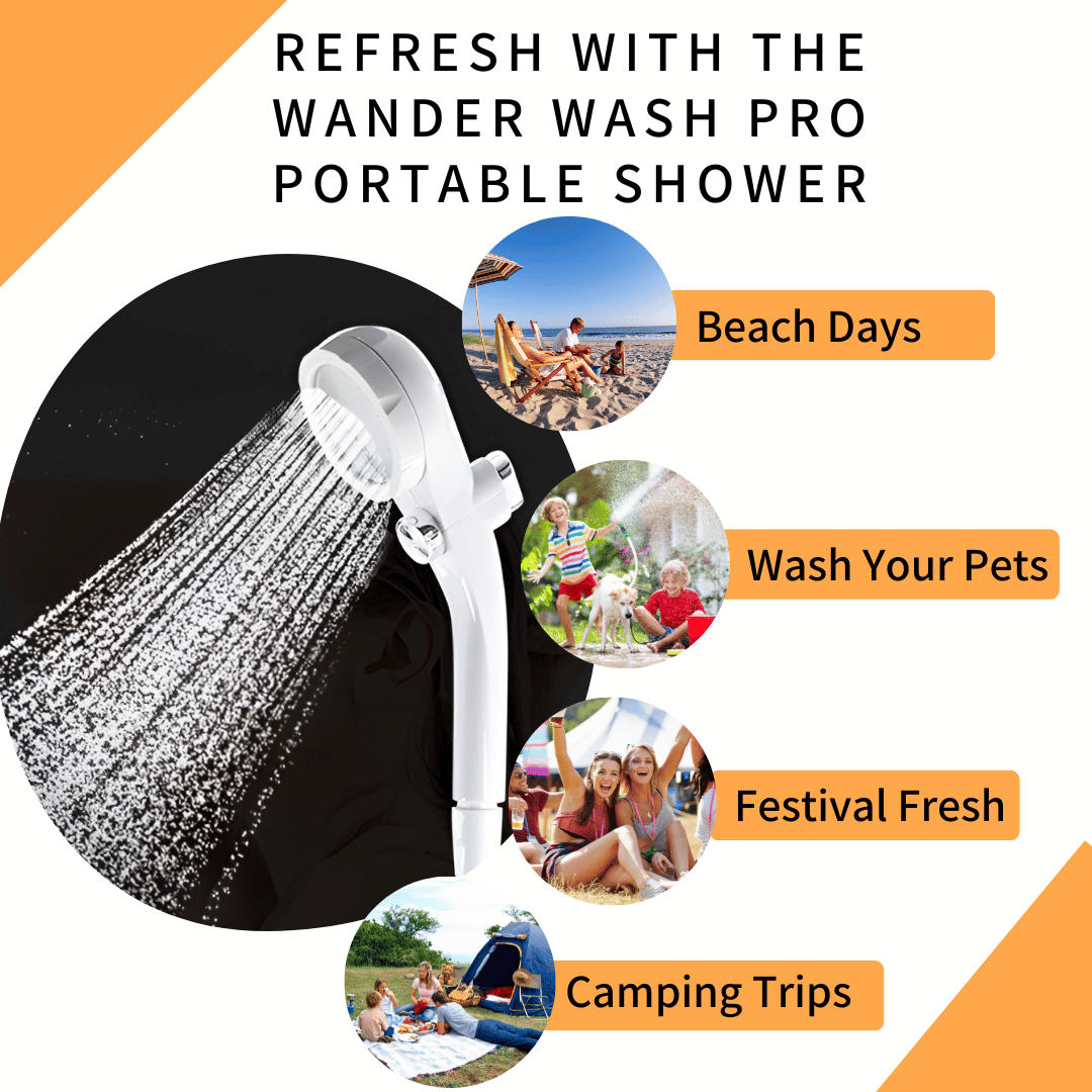 WanderWash Pro™ - The Ultimate Portable Travel Shower Solution