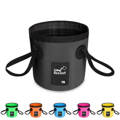 FlexiBucket™ - The compact folding bucket. Perfect for camping, gardening, and cleaning. Convenient, durable, and space-saving.