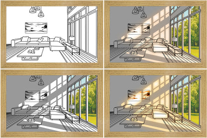 Novoglow™ - An Exquisite Artist Sketch with Illuminating Glow and Enchanting Views