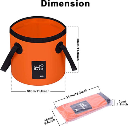 FlexiBucket™ - The compact folding bucket. Perfect for camping, gardening, and cleaning. Convenient, durable, and space-saving.