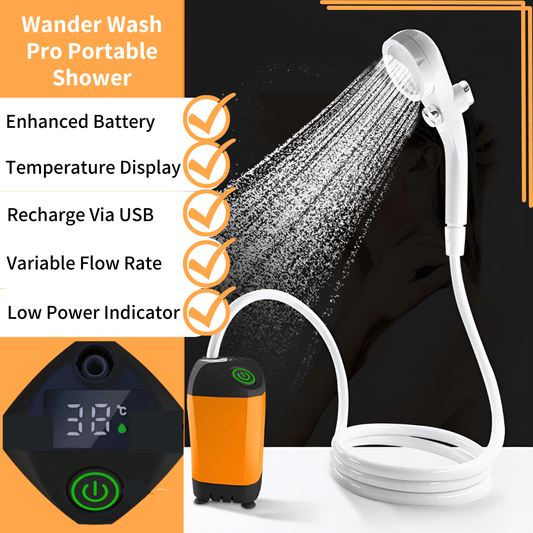 WanderWash Pro™ - The Ultimate Portable Travel Shower Solution