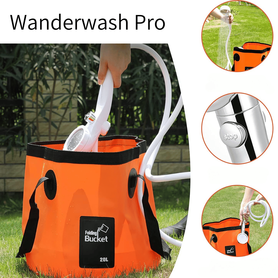 WanderWash Pro™ - The Ultimate Portable Travel Shower Solution