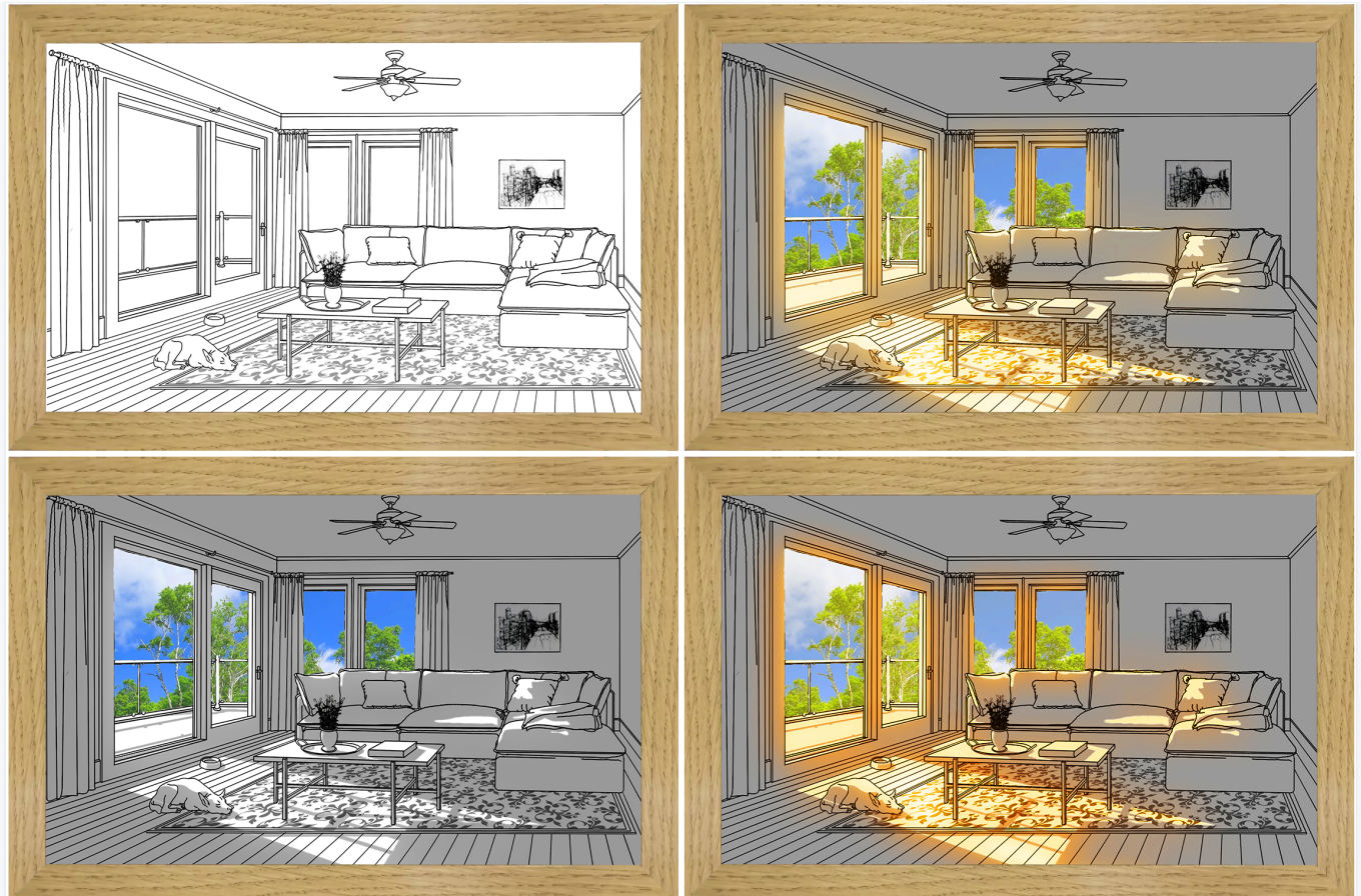 Novoglow™ - An Exquisite Artist Sketch with Illuminating Glow and Enchanting Views